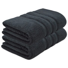 Towelogy® Premium Bath Towels 100% Egyptian Cotton Zero Twist Super Soft & Highly Absorbent Bathroom Towel Tear Resistant Strength 70 x 120cm | OEKO-TEX CERTIFIED & Eco-friendly (Charcoal Grey, 2)