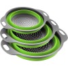 Unbranded Collapsible Colander Set of 3 Green