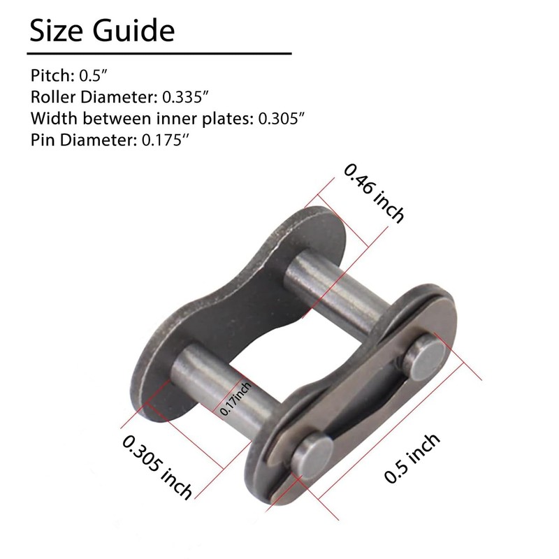 Sliding Gate Roller Chain Connecting Links for Chain Driven Sliding