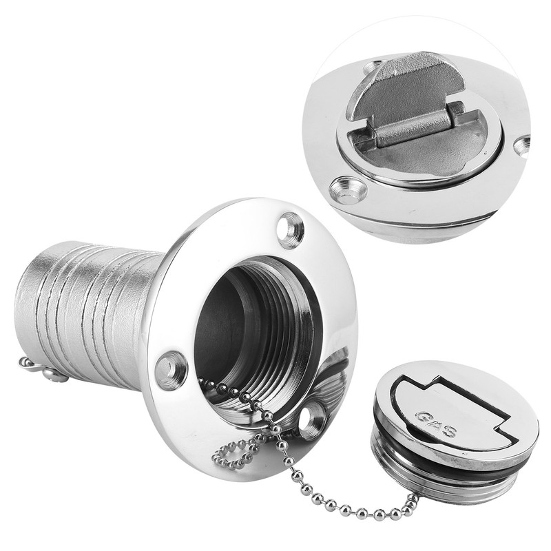 Marine Fuel Deck Fill Filler W/ Keyless Lid 316 Stainless