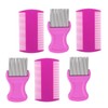 HESSION 6 Pack Flea Lice Combs Removal Dandruff Comb with