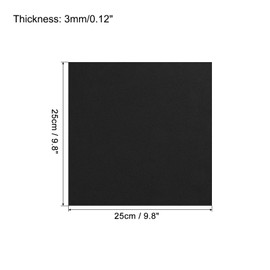 sourcing map EVA Foam Panels Black 9.8 x 9.8 Inches 3 mm Thick Craft Foam Panels for Costumes Arts and Crafts Projects Pack of 6