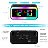 MOSUO Digital Alarm Clock with RGB Light, Digital Clock with