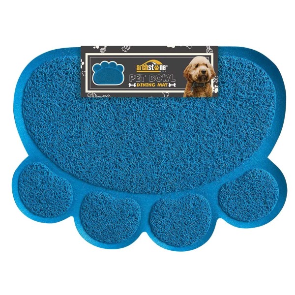Archstone Pets Pet Bowl Dining Mat Pawprint Shape