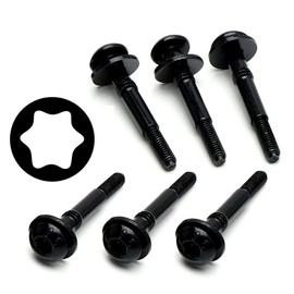 iJDMTOY 6pc-Set OEM Spec Extra Long M6 Torx Screws w/Washers Compatible with Jeep Wrangler JL, Gladiator Installing LED Pods, LED Light Bar On Windshield A-Pillar, Hinge, Hood, Side Door, Bumper, etc