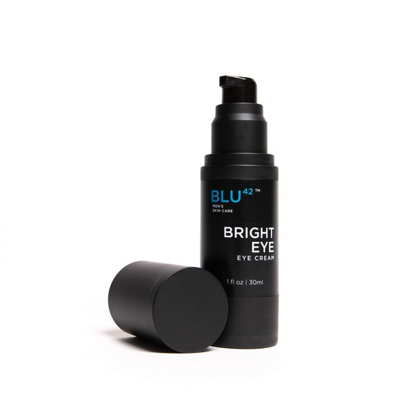BLU42 Bright Eye: Under Eye Cream for Men Anti-Aging Natural and Organic Eye Balm To Reduce Wrinkles, Dark Circles, Crows Feet and Under Eye Bags (1 FL OZ, 30ml)