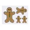 4 x 'Gingerbread Man' Temporary Tattoos - Water Resistant, Skin-Safe,