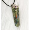 Jet International Labradorite Flat Chakra Pendant 2 Inches Approx. A