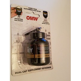 Dual Cap Supplement Keychain: Can Also Carry Other Small Items: