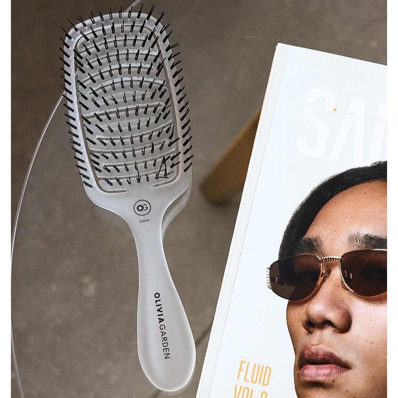 Olivia Garden - Essential Care Flex Fine Hair Bristles Ice