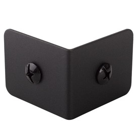 Keenkee 4 Set 2 x 2 x 1.5 Inch Metal Corner Protectors for Furniture, Decorative Corner Brackets Black for Wood, Boxes, Farmhouse, Barn Door, Wood Frame, Trunk, Table, Desk