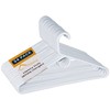 1InTheHome Heavy Duty White Hangers Tubular Plastic Hangers, Set of