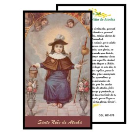 Oracion Del Milagrosisimo Nino De Atocha Tarjeta De Rezo Laminada Bendita Por