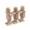 HSOMiD Cute Fidget Wood Robot Block Action Figures Model Theme,