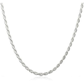 JOTW Sterling Silver 2mm Rope Chain - Available in 7" to 40" Available (Sterling-Silver, 28.00) (I-4001)