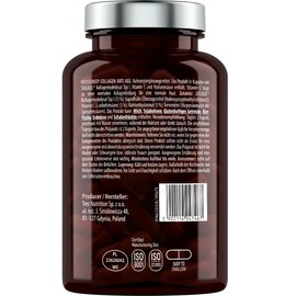 Essenesy Collagen Aniti Age - 90 Vegan Capsules - Hyaluronic Acid and Vitamin C - Premium Skin, Joint & Bone Health Supplement for Youthful Radiance and Vitality