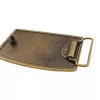 Axesoria Brass Distressed and Hammered Belt Buckle with Patina finish
