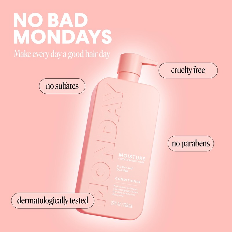 MONDAY Haircare MOISTURE Conditioner with Hyaluronic Acid, Coconut Oil &