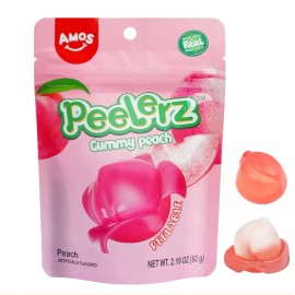Kasugai New AMOS Peelerz peelers Gummy peach, Peelable Fruit Candy