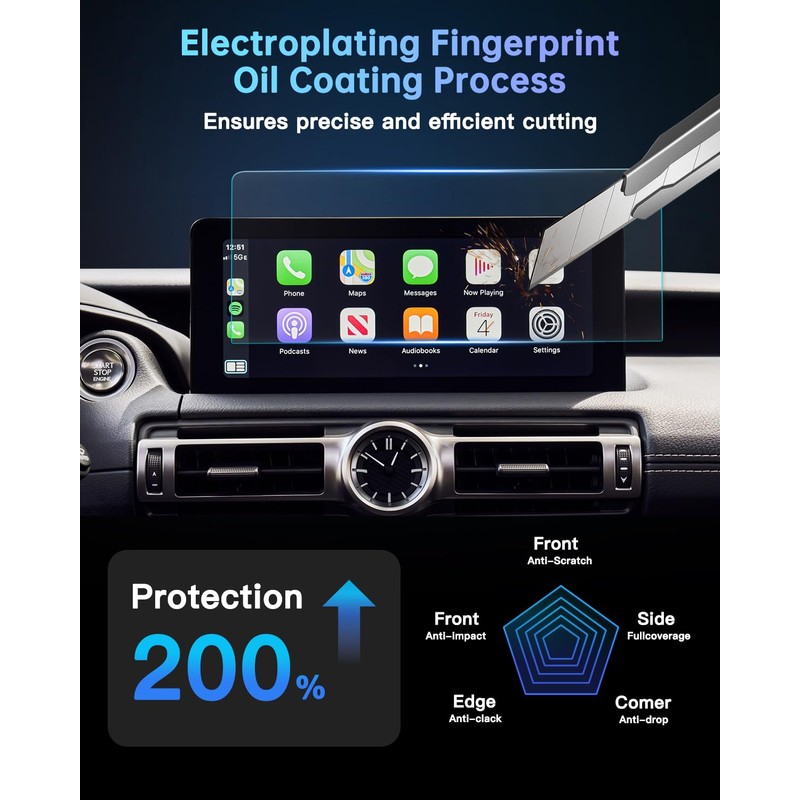 Ruiya Screen Protector for Lexus IS 10.3" Display Touchscreen 9HD