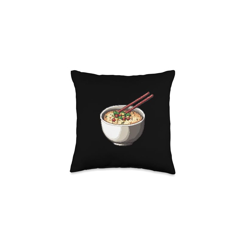 Furikake Pixel Art Throw Pillow
