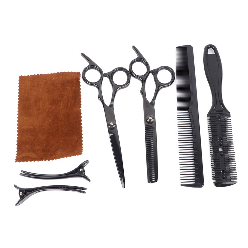 8pcs Haircut Scissors Comb Clip Bangs Thinning Combs Stainless Steel