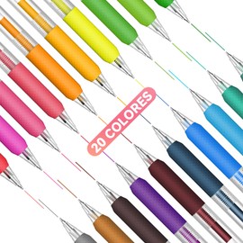 Colored Gel Pens,20 Ink Colors, 0.5mm Fine Point Colorful Gel Pens,Comfort Grip Quick Drying Pens for Journaling Writing Note Taking Calendar Coloring Art (20 Multicolor)