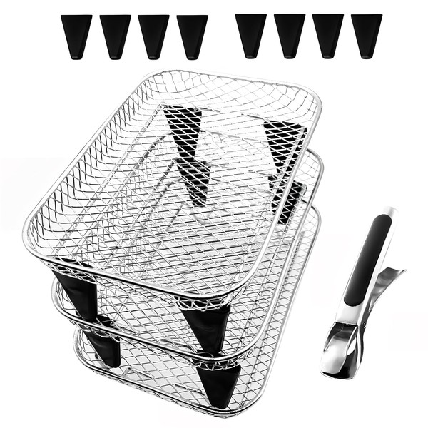 Upgrade Air Fryer Rack,Three Stackable Dehydrator Racks for Gowise Phillips