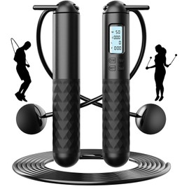 PICKONA Cordless Skipping Ropes for Adults, Cordless Jump Rope With Counter, Ropeless Skipping Rope for Adults, Portable Wireless Gravity Ball Skipping Rope for Women Men Kids(Include Jump Line)