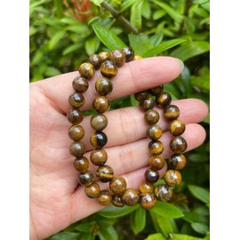 GAF TREASURES Tiger Eye Crystal Bead Bracelet 8mm, Wholesale Genuine Tiger Eye Stretch Gemstone Bracelet, Healing Crystal Bracelet Bead Bracelet, Gift for Men & Women