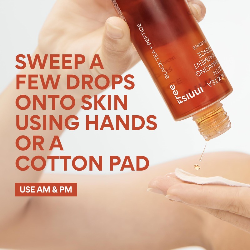 innisfree Black Tea Youth Essence, Korean Anti-Aging Treatment with Niacinamide