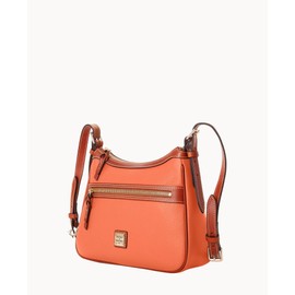 Dooney & Bourke Crossbody Bags for Women, Presley Pebble Grain Leather Crossbody Handbag with Adjustable Shoulder Strap - Coral