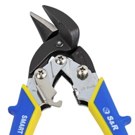 S&R Mini Tin Snips, Ideal Series, Strong and Versatile, 180 mm, Right Cut, Rubberised Handles, HRC 60-62