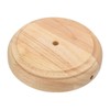 PATIKIL 5.5" x 1.3" Wooden Lamp Base, Round Solid Wooden