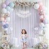 10 x 8FT White Backdrop Curtains for Wedding Drapes for