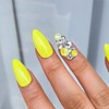 Summer sniper (lemon, pink, blue) handmade nail tips - Ballerina
