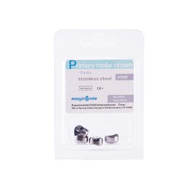 Smileheven Dental Molar Metal Crowns Kids Stainless Steel Chewing Function Dental Primary Metal Crowns Pack of 5 (DLL5)