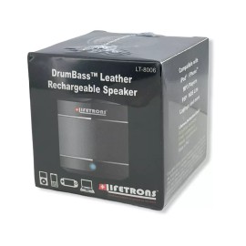 Lifetrons DrumBass Leather Rechargeable Speaker (LT-8006) New In Box & Sealed