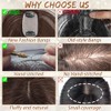 Amchoice Hair Toppers for Women Real Human Hair, Bangs Hair