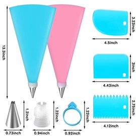 Piping Bag and Tips Set,Reusable Pastry Bag,Baking Piping Set