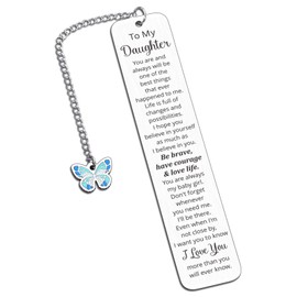 Back to School Supplies for Girls, Sweet 16 18 Gift for Daughter First Day of School Sign for Kids Inspirational Bookmarks for Adult Daughter from Mom Dad College Essentials for Women