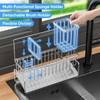 Sponge Holder for Kitchen Sink 304 Stainless Steel Self-Draining Sink