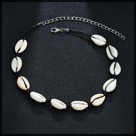 White Fang AZ113 Men's Women's Necklace Choker Sea Shell Marine Hawaiian Shell