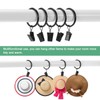 M METERXITY 40-Pack Black Curtain Rings with Clips, Rustproof Metal