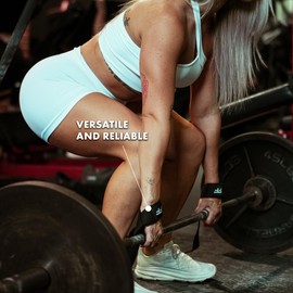 Tuff Lifting Straps - Wrist Straps for Weightlifting, Deadlifts, Powerlifting, and Strength Training - Ideal for Men and Women - ALL BLACK