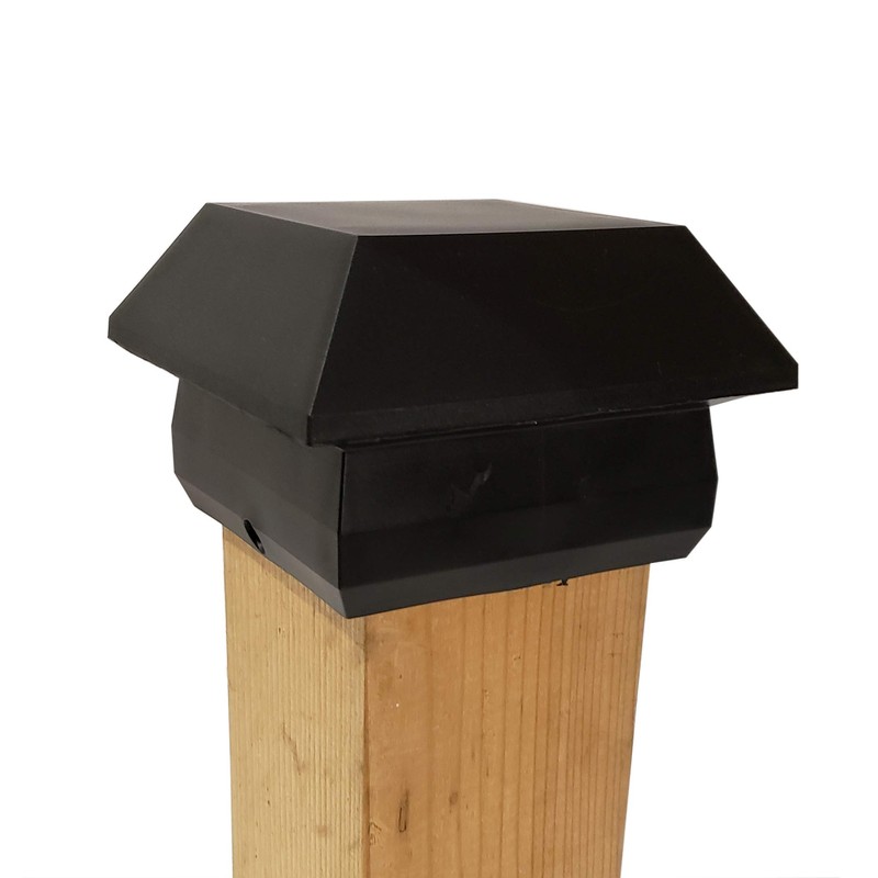 Nuvo Iron SPC25 Plastic Black Post 4" x 4" Cap