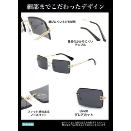 $ole only Rimless Lightweight UV400 Retro See-through Lens, Square, Small Lens, Stylish, Men's, Women's, Glasses, Rectangle, Gradient, Driving, Small Face, Backlight, Fashion, Vintage Eyewear