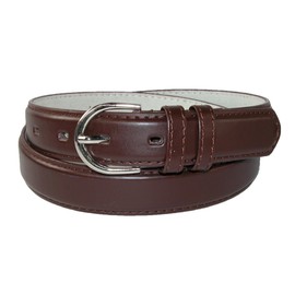 CTM® Women's Leather 1 1/8 Inch Dress Belt, S, Brown
