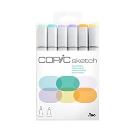 Copic Sketch Marker Pale Pastel Set, 6 Color Set