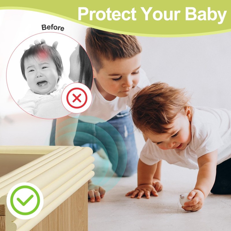 Baby Proofing Wall Corner Protector 6.56ft – Soft NBR Foam